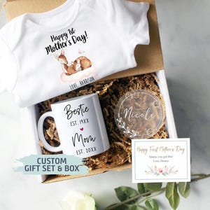 Custom First Mother&#39;s Day Gift Box | Baby Shower Gift, New Mom Gift,MILF Mug, First Time Mom Mug, Happy First Mother&#39;s Day Gift, New Mom Mug