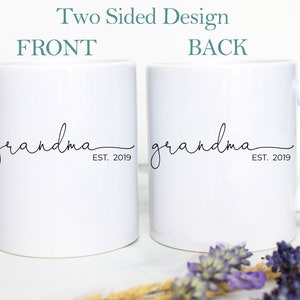 Grandpa and Grandma Individual OR Mug Set, Baby Announcement, New Grandparents Mug, New Grandpa, New Grandma, Pregnancy Announcement image 4