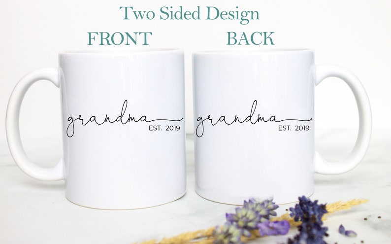 Grandpa and Grandma Individual OR Mug Set, Baby Announcement, New Grandparents Mug, New Grandpa, New Grandma, Pregnancy Announcement image 4