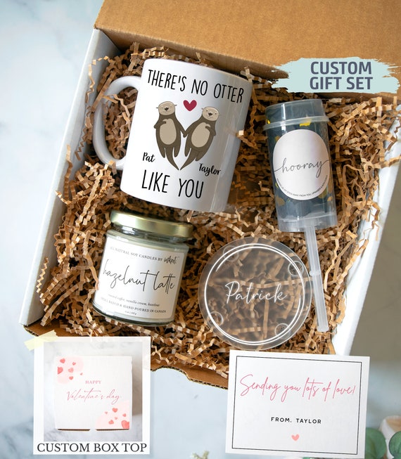 Valentine's Day Boyfriend Girlfriend Personalized Mason Jars Set