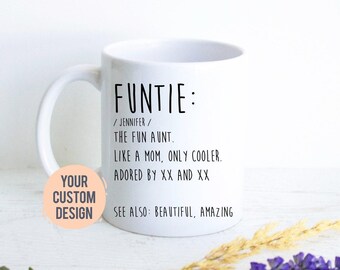 Rolig present, present till bästa moster, present till henne, present till ny moster, present till bebis, rolig mugg, personlig mugg till moster, julklapp, mosters födelsedag