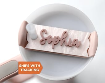 Placa de identificación personalizada para vaso Quencher H2.0 / Etiqueta de identificación personalizada para vaso de 14 oz, 20 oz, 30 oz, 40 oz, tapa de etiqueta de identificación para vaso, accesorios para vaso