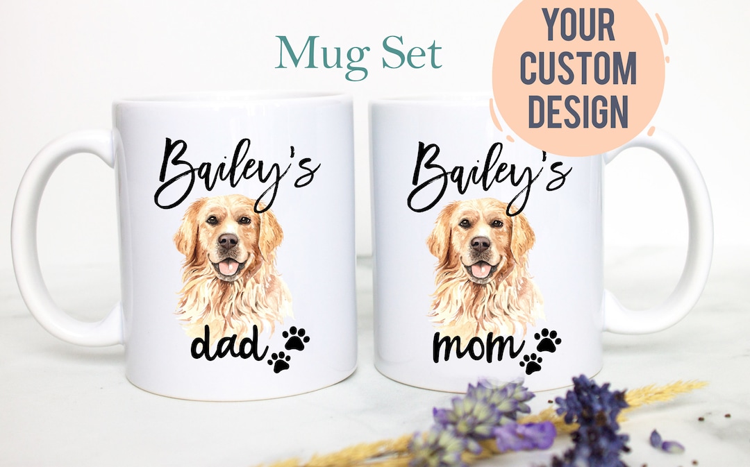 Ensemble personnalisé de tasse de chien, cadeau d'amant de chien