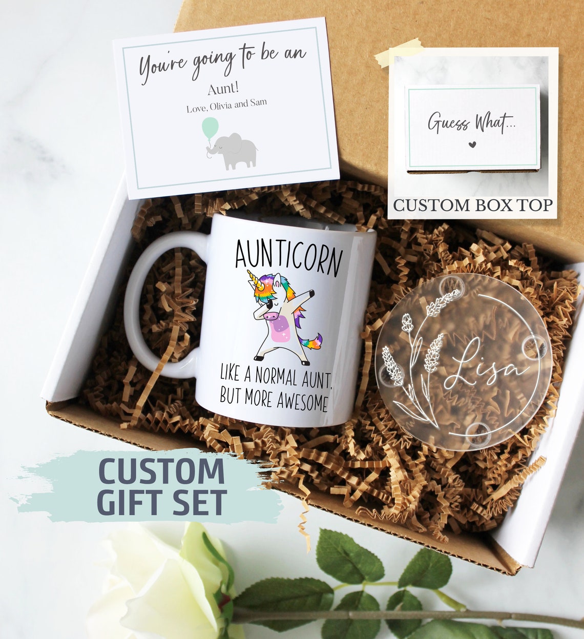 Personalized Aunt Gift Box Promoted to Aunt New Aunt Gift