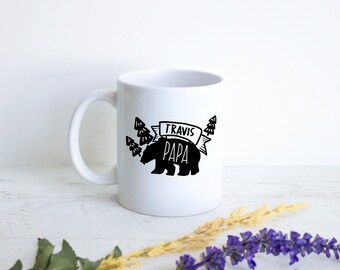 Taza personalizada "Papá Oso", regalo para papá, taza "Papá Oso", regalo para papá, regalo para él, regalo para padres, día del padre, regalo para papá primerizo, baby shower