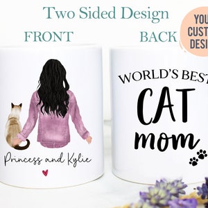 Personalisierte Katzentasse, Benutzerdefinierte Katzenmutter, Katzenliebhaber, Katzenkaffeetasse, Benutzerdefinierte Katzengeschenk, Haustierbesitzer Geschenk, Katzendame Tasse, Katzenliebhaber Geschenk, Haustierverlust