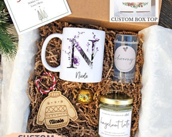 Personalized Christmas Gift Box for Her | Christmas Gift Idea, Christmas Box Gift Box Set, Holiday Gift For Friend, Holiday Gift for Women