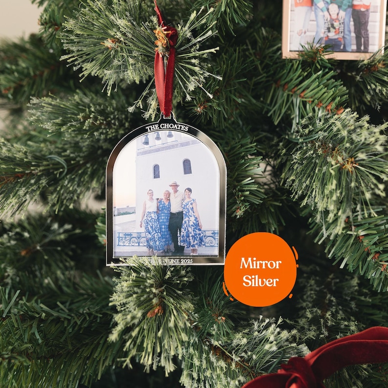 Custom Family Photo Christmas Ornament, Personalized Picture Ornament, 2026 Photo Ornament, Family Keepsake Ornament image 5