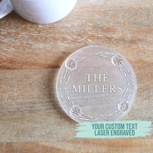 Custom Coasters | Personalized Coaster, Drink Coasters, Engraved Coaster, Housewarming Gift, Anniversary Gift, Wedding Gift, Home Decor