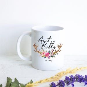 Personalized Aunt Mug Gift, New Aunt Gift, Baby Announcement Best Auntie Gift Custom Gift for Aunt, Best Aunt, Pregnancy Reveal, Baby Shower