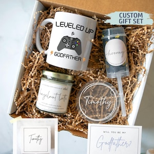Scatola regalo personalizzata per il padrino / Nuovo regalo per il padrino, regalo per il battesimo, proposta per il padrino, vuoi essere il mio padrino, regalo per padrini, padrino