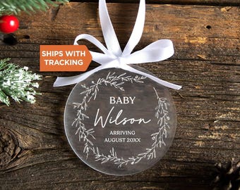 Personalized Expecting Baby Ornament 2025 | Pregnancy announcement, Parents to Be Gift, New Baby Keepsake, Expecting Ornament, Newborn