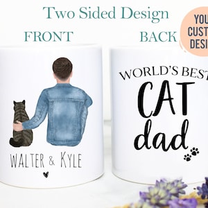 Personalized Cat Mug, Custom Cat Dad, Cat Lovers, Cat Coffee Cup, Custom Cat Gift, Pet Owner Gift, Cat Daddy Mug, Cat Lover Gift, Pet Loss
