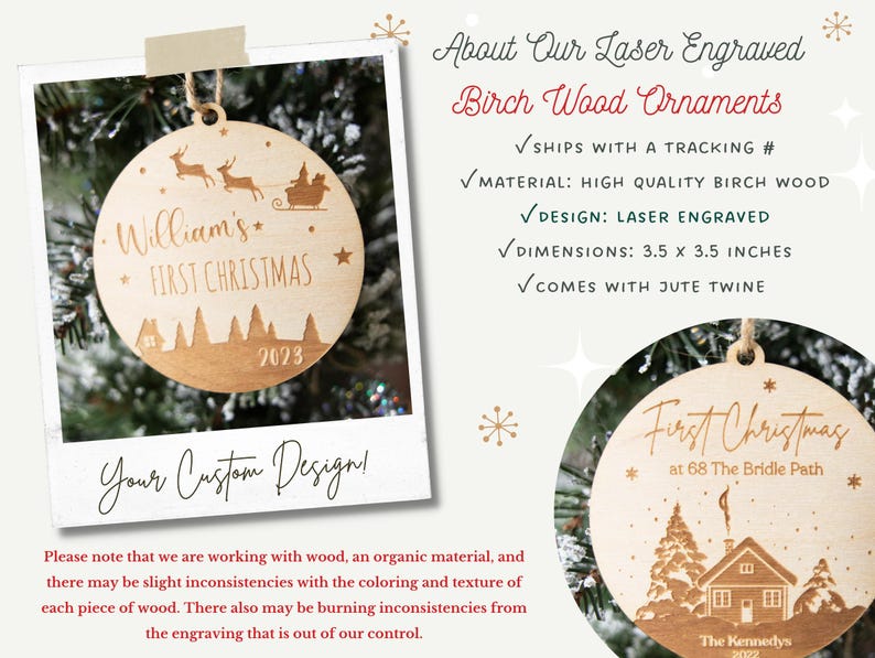Vår första julgransprydnad för gifta | Nygift minne, Mr Mrs julgransprydnad, bröllopsträdprydnad, present till nygifta, parprydnad bild 6