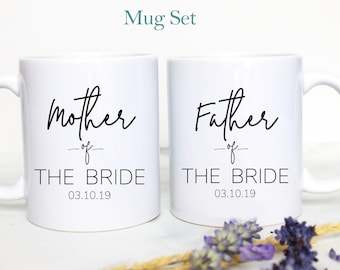 Father of the BRIDE Mother of the Bride Individual OR Mug Set, Gift for Father of the Bride, Mother of the Bride Mug, Parents Wedding Gift
