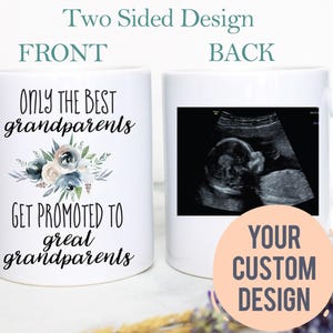 Best Grandparents Get Promoted to Great Grandparents, Baby Announcement, New Grandparents Gift, Pregnancy Announcement, Grandmother Gift