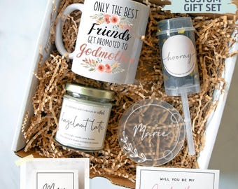 Gepersonaliseerde cadeaubox voor de peetmoeder | Cadeau voor een nieuwe peetmoeder, doopcadeau, feeënmama, peetmoederverzoek, wil je mijn peetmoeder zijn, peetouder