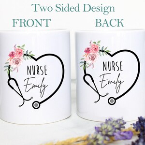 Custom New Nurse Gift, Nurse Mug, Gift for Nursing Graduate, Graduation Gift, Medical Student, Med School, Best Nurse Thank You Gift image 3