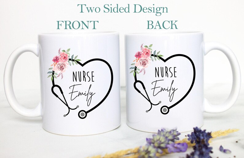 Custom New Nurse Gift, Nurse Mug, Gift for Nursing Graduate, Graduation Gift, Medical Student, Med School, Best Nurse Thank You Gift image 3