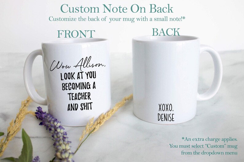 Personalized New Teacher Gift, Funny Teacher Mug, Gift for Teacher, Custom Teacher Mug, Gift for Teacher Graduate, Teacher Mug, Teacher Cup image 4