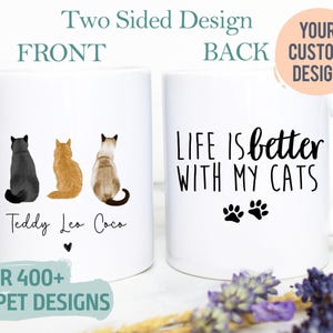 Personalized Cat Mug, Custom Cat Mom Dad, Cat Lovers, Custom Cat Gift, Pet Owner Christmas Gift, Cat Lady Mug, Cat Lover Gift, Pet Loss