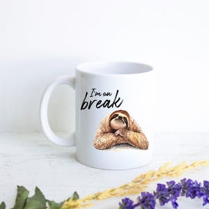 面白いナマケモノのコーヒーマグ：「休憩中」デザイン、ナマケモノ好きへのギフト