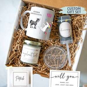 Personalized Officiant Gift Box | Will You Marry Us, Will You Be Wedding Officiant Gift, Wedding Officiant Gift Idea, Pastor Care Package