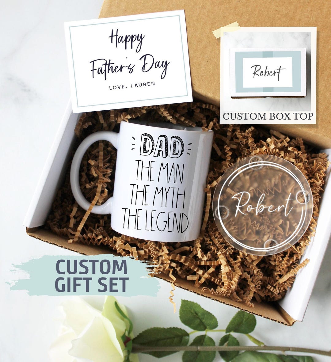 Personalized Father's Day Gift Box | Dad the Man the Myth the Legend ...