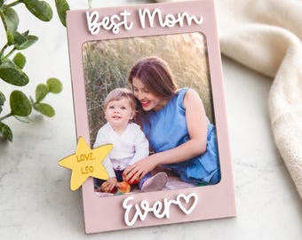 Best Mom Ever Gift, Personalized Photo Magnet, Custom Mom Magnet, Mother's Day Gift, Grandma Gift, Fridge Magnet Keepsake