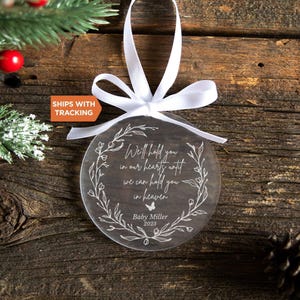 Baby Memorial Ornament 2025 | Baby Miscarriage Ornament, Custom Baby Loss Ornament,Stillbirth Ornament,Remembrance Ornament, Infant Loss
