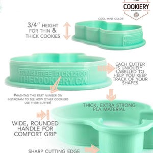 Pastel de cumpleaños - Sello acrílico para fondant con cortador/estampador de galletas opcional, sello para fondant de cumpleaños, cortador de galletas de cumpleaños, sello para pasteles imagen 3
