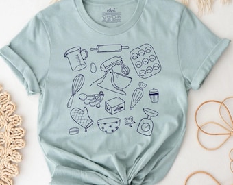 Baking T-Shirt | Baking Lover Shirt, Gift For Baker,Baker T-Shirt,Funny Baking Shirt, Bakery Gift,Baking Mom Shirt,Baking Gift, Bakery Shirt
