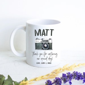Gift for Photographer, Photographer Coffee Mug, Wedding Photographer Gift, Gift for Photographer, Thank you Photographer gift, Wedding Mug
