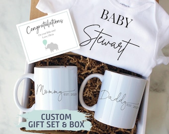Expecting Parents Gift Box | New Parents Gift Set, Baby Announcement, New Mom Mug, New Dad Gift, Pregnancy Reveal, Baby Shower Gift Box