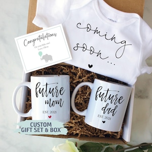 Expecting Parents Gift Box | New Parents Gift Set, Baby Announcement, New Mom Mug, New Dad Gift, Pregnancy Reveal, Baby Shower Gift Box
