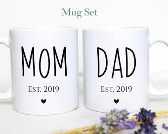 Ensemble individuel ou de tasses pour maman et papa n° 3, cadeau pour maman et papa, cadeau pour les futurs parents, tasse pour les nouveaux parents, nouvelle maman, nouveau papa, faire-part de grossesse