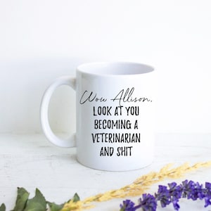 Personalized New Veterinarian Gift, Funny Veterinarian Mug, Gift for Veterinarian, Custom Veterinarian Mug, Gift for Graduate, Vet Gift
