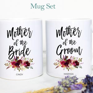 Mother of the Bride Mother of the Groom Individual OR Mug Set, Gift for Mother of the Bride, Mother of the Groom Mug, Mother in law gift