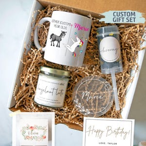 Coffret cadeau d'anniversaire personnalisé | Cadeau pour elle, idée cadeau d'anniversaire, trousse de soins d'anniversaire personnalisée, tasse d'anniversaire, cadeau d'anniversaire pour meilleure amie