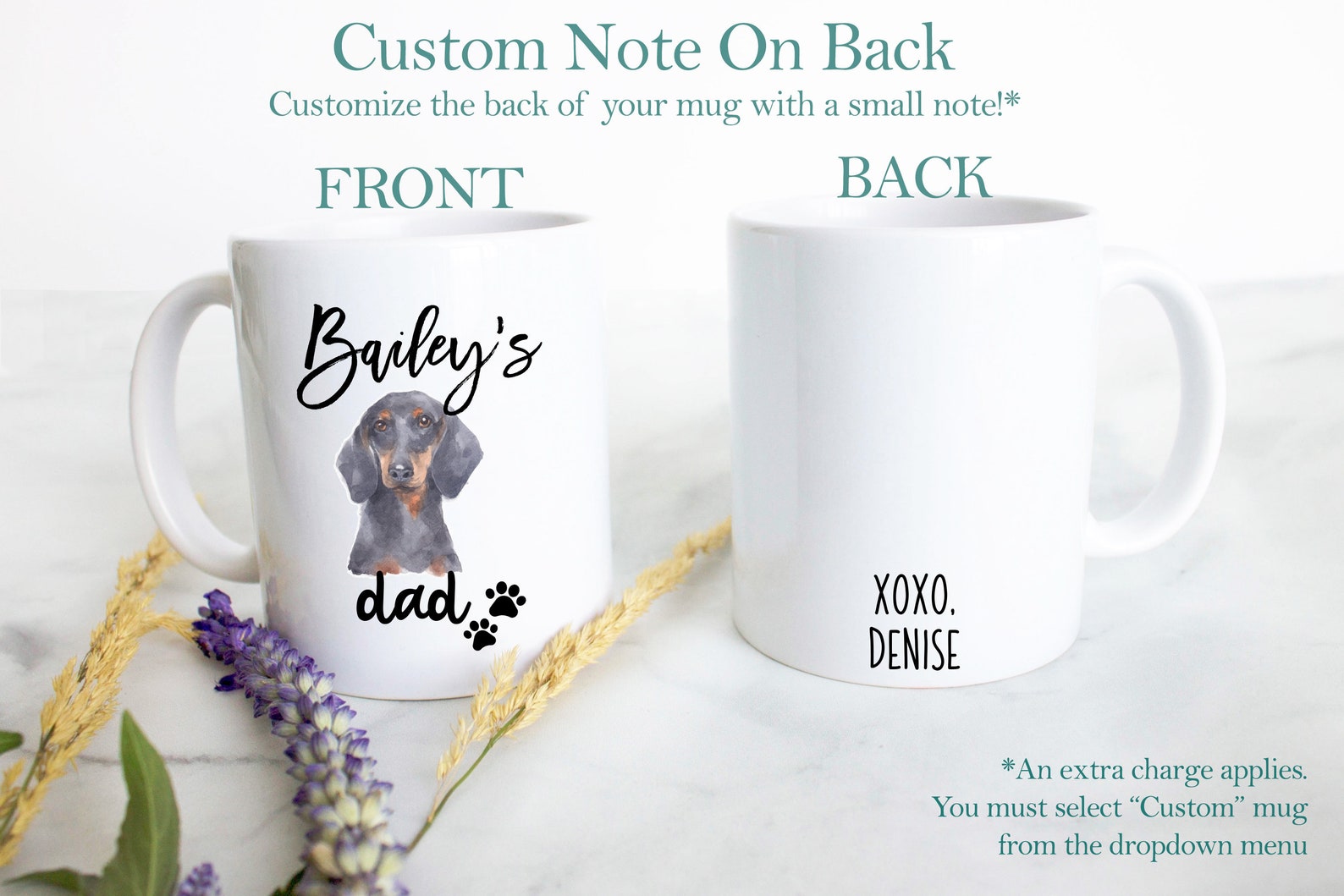 Personalized Dog Mug Set Dog Coffee Mug Dog Lover Gift Etsy