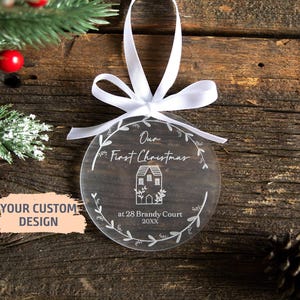 New Home Christmas Ornament | Our First Home Custom Ornament, New Homeowner Gift, Christmas Keepsake, Housewarming Gift,First Christmas Home