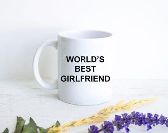 Taza "La mejor novia del mundo", regalo para ella, regalo de aniversario, regalo para novia, regalo personalizado para novia, regalo de Navidad para novia