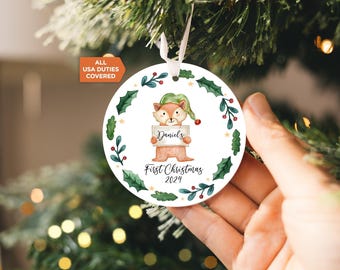 Baby’s First Christmas Ornament 2026 – Newborn Christmas Ornament, Baby Holiday Keepsake, New Baby Ornament