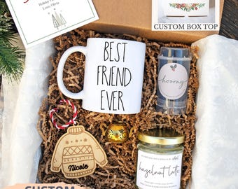 Personalized Christmas Gift Box for Best Friend | Xmas Gift Idea Christmas Box Gift Box Set, Holiday Gift For Friend, Holiday Gift for Women
