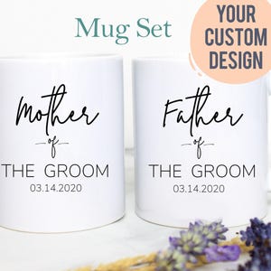 Father of the GROOM Mother of the GROOM Individual OR Mug Set, Gift for Father of the Groom, Mother of the Groom Mug, Parents Wedding Gift