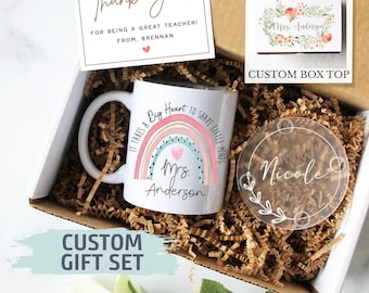 Caja de regalo personalizada para maestros/Regalo para maestros, Regalo de agradecimiento para maestros, Agradecimiento para maestros, Regalo de fin de año para maestros, Set de regalo para maestros