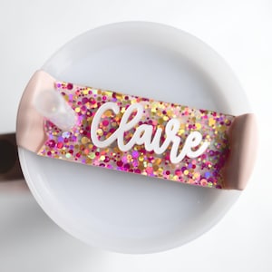 Personalized Tumbler Name Plate Quencher H2.0 | Custom Tumbler Name Tag 14oz 20oz, 30oz, 40oz, Name Tag Tumbler Lid, Tumbler Cup Accessories