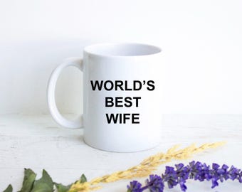 World's Best Wife Mug, Best Wife Mug, Personalized Bride Engagement Gift, Newlywed Gift, Custom Mrs Mug, Bride Gift Idea, Gift for Her