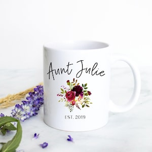 Aunt Gift, Best Aunt Mug, New Aunt Gift, Baby Announcement, Best Auntie Gift, Custom Gift for Aunt, Pregnancy Announcement, Aunt Birthday