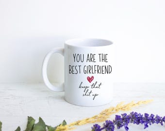 Taza "Eres la mejor novia", regalo para ella, regalo de aniversario, regalo para novia, regalo personalizado para novia, regalo divertido